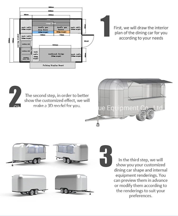 EU Popular Cost Effective Airstream Trailer Food Truck